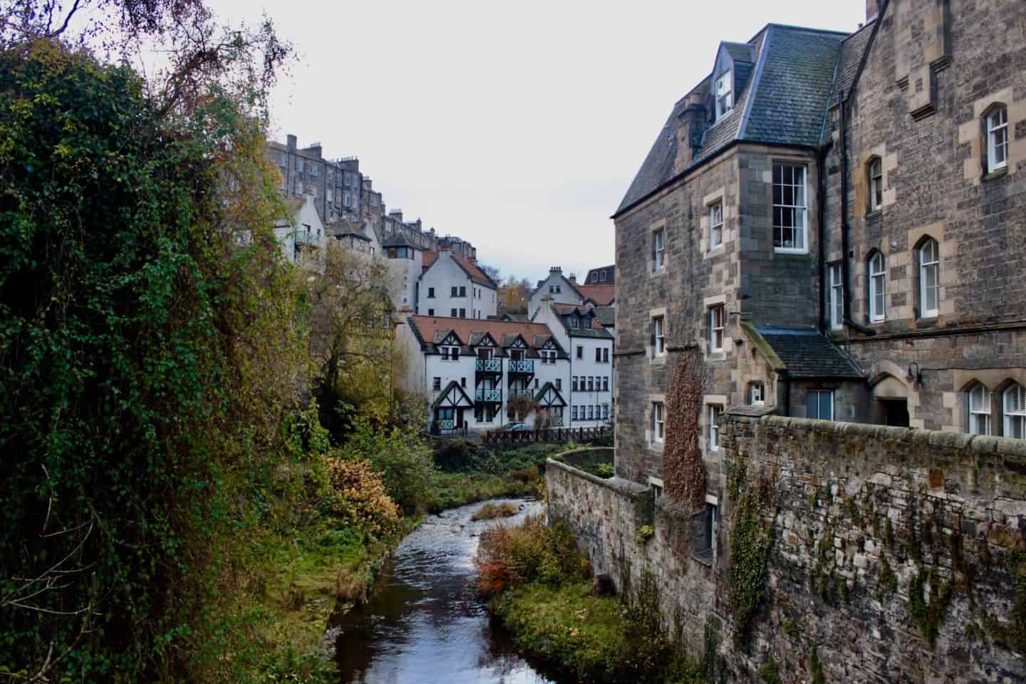 The start of the walk from the Water of Leith to Dean Village, Edinburgh