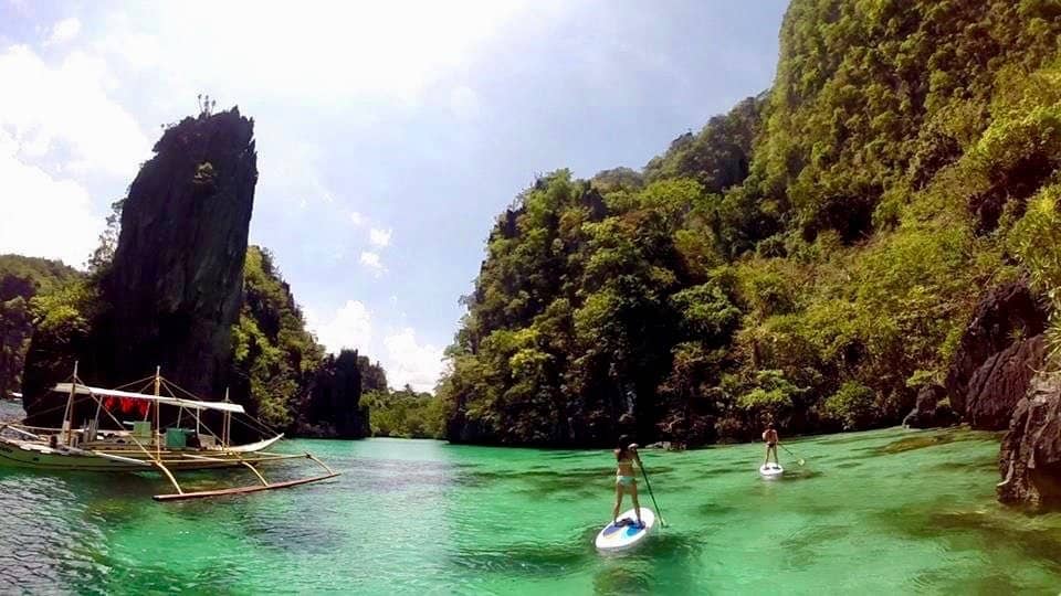 Paddleboarding in the lagoons