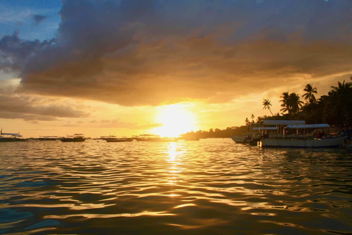 Sunset over Alona Beach, Panglao, Bohol