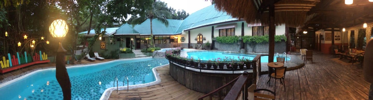 Swimming pools at Bohol Bee Farm, Philippines