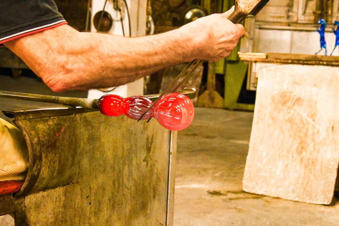 Glass blowing in Murano