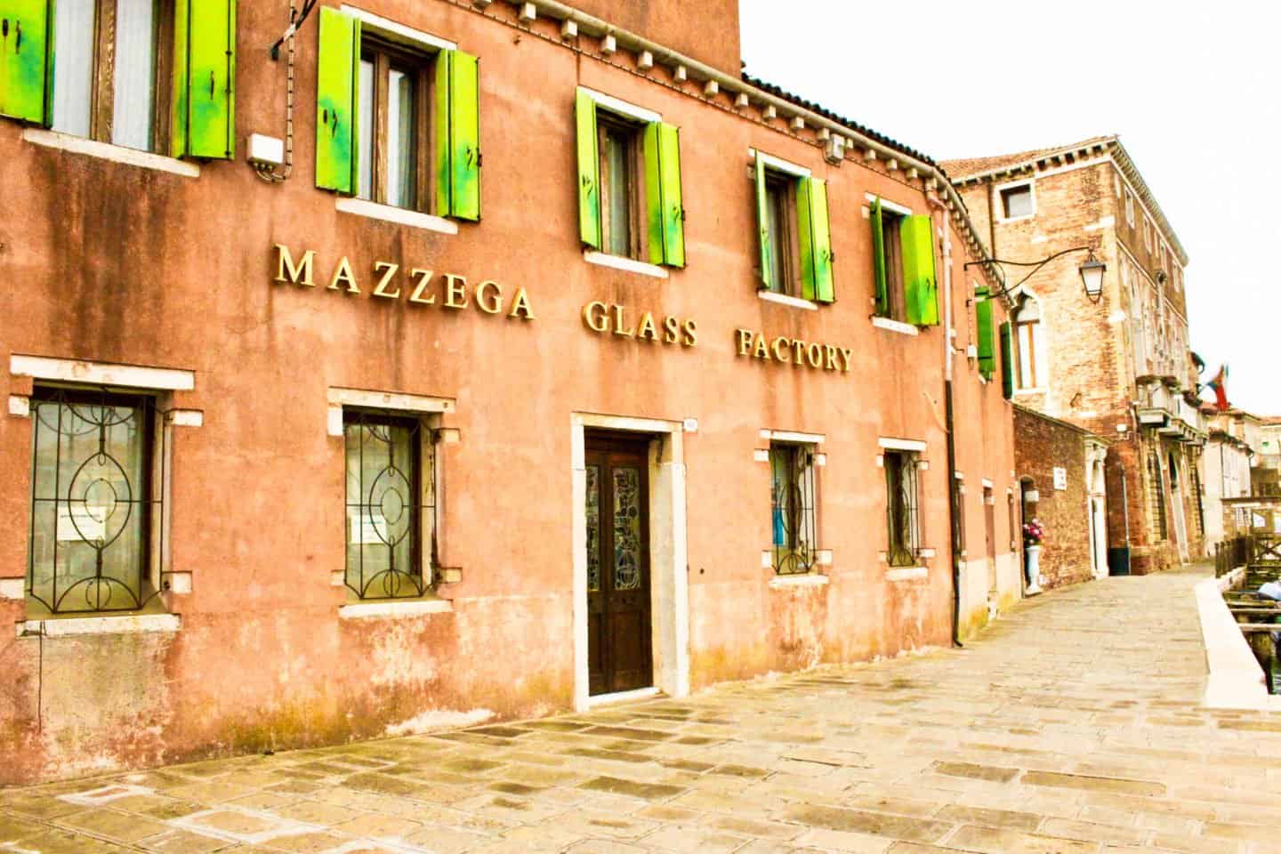 Glass blowing factory in Murano