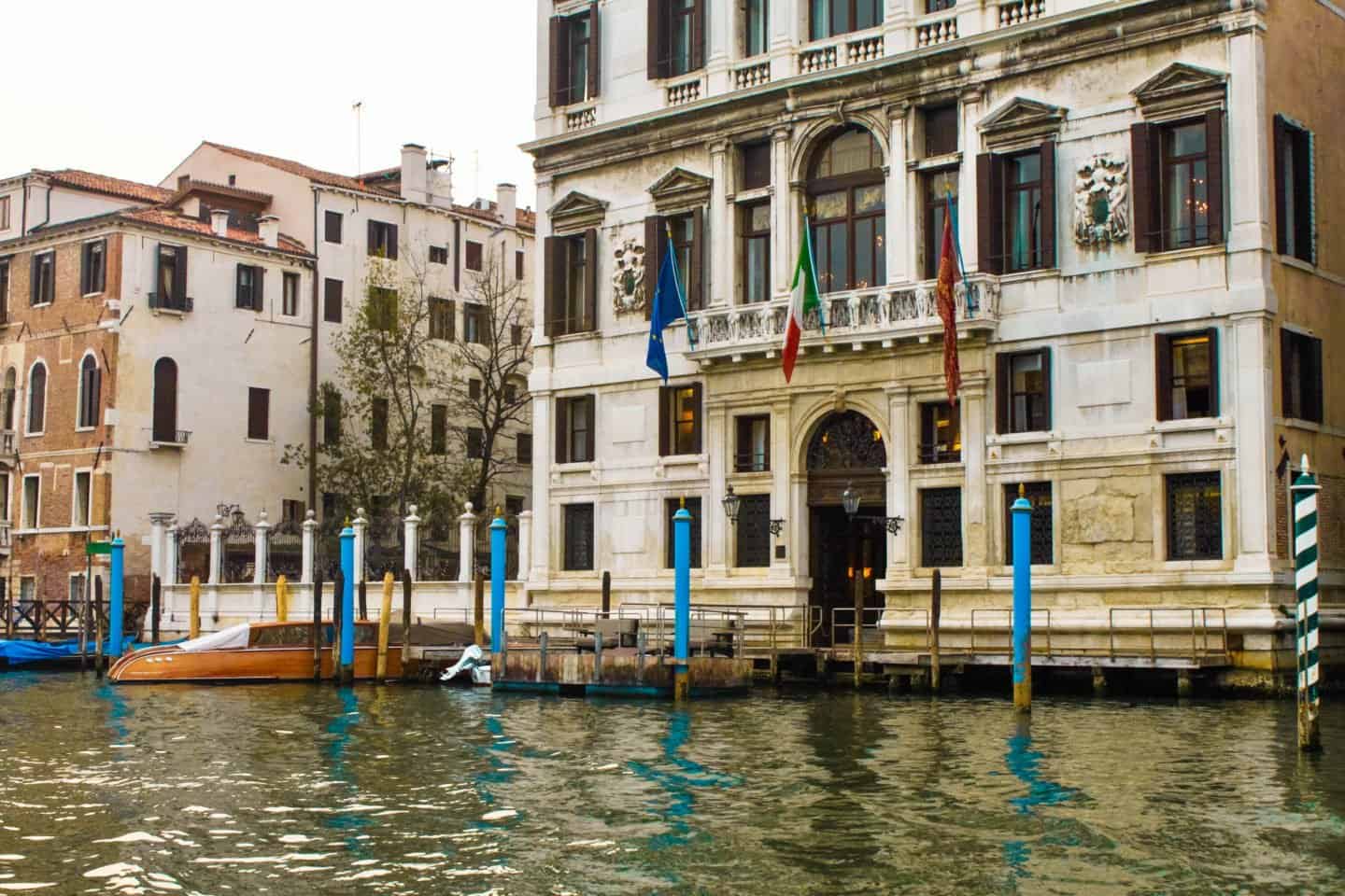 Sailing along the canals in Venice