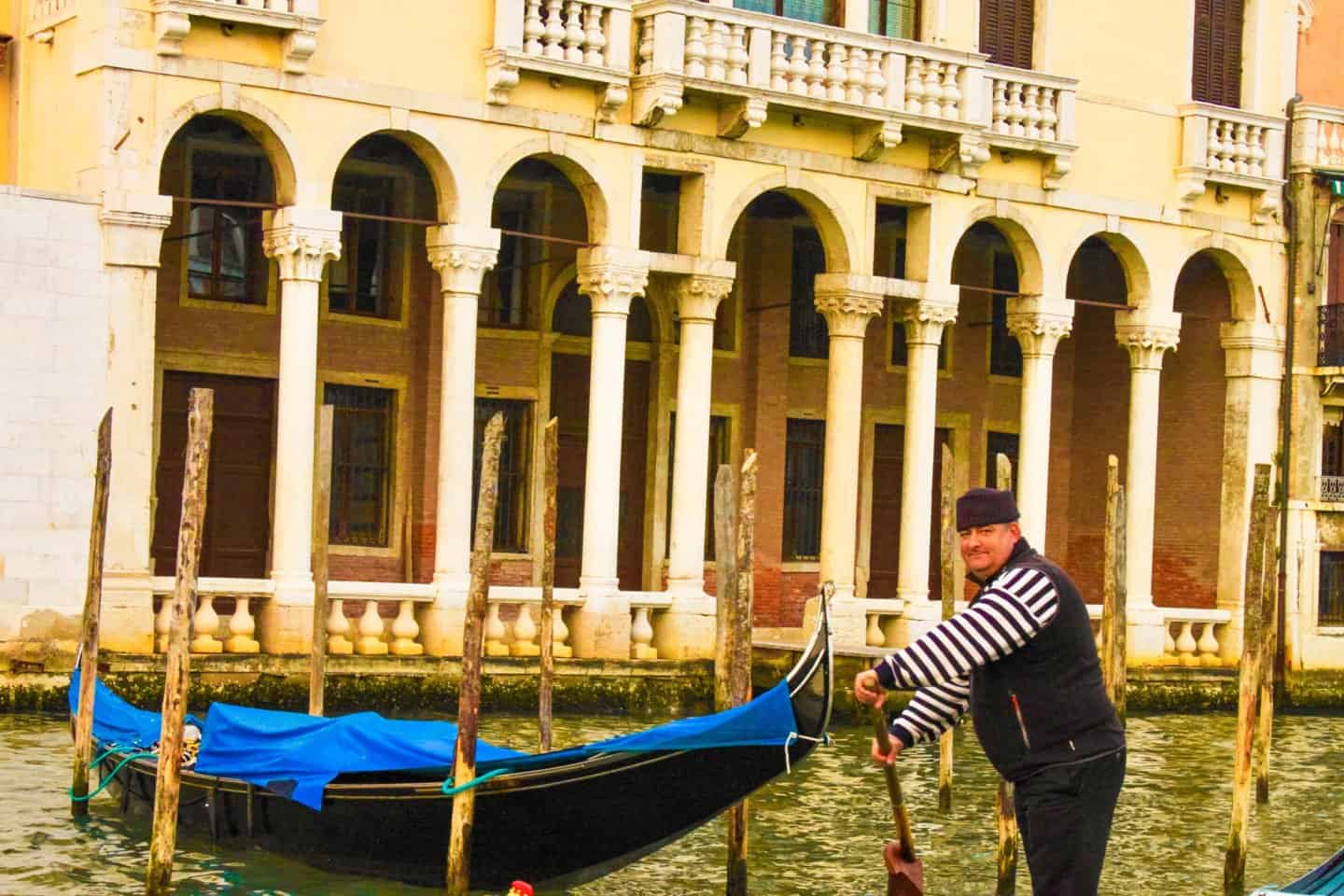 A gondola ride in Venice, Italy