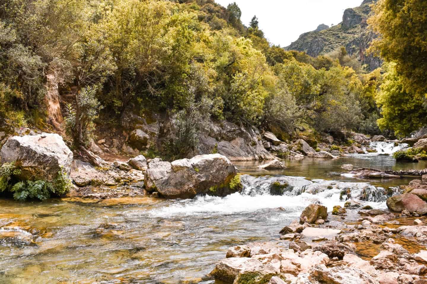 hiking route in the Rif Mountains, Morocco