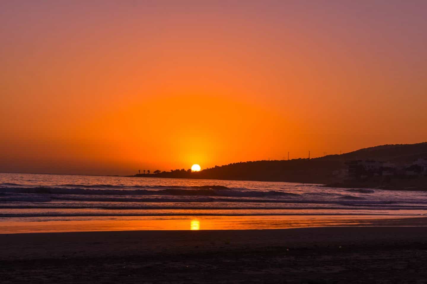 sunset in Taghazout