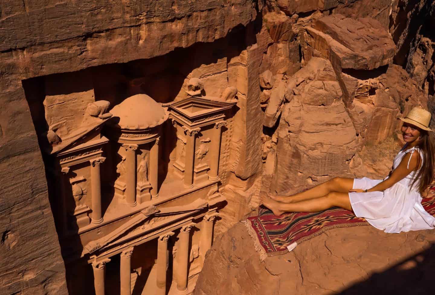 visiting Petra in Jordan