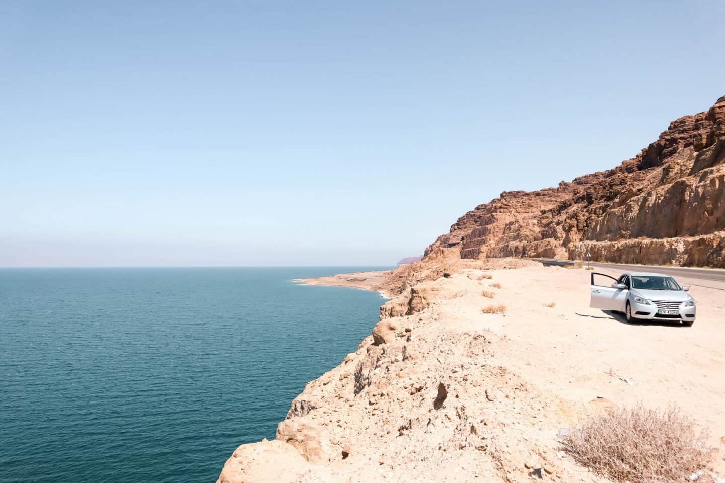 driving in Jordan from Amman to the Dead Sea