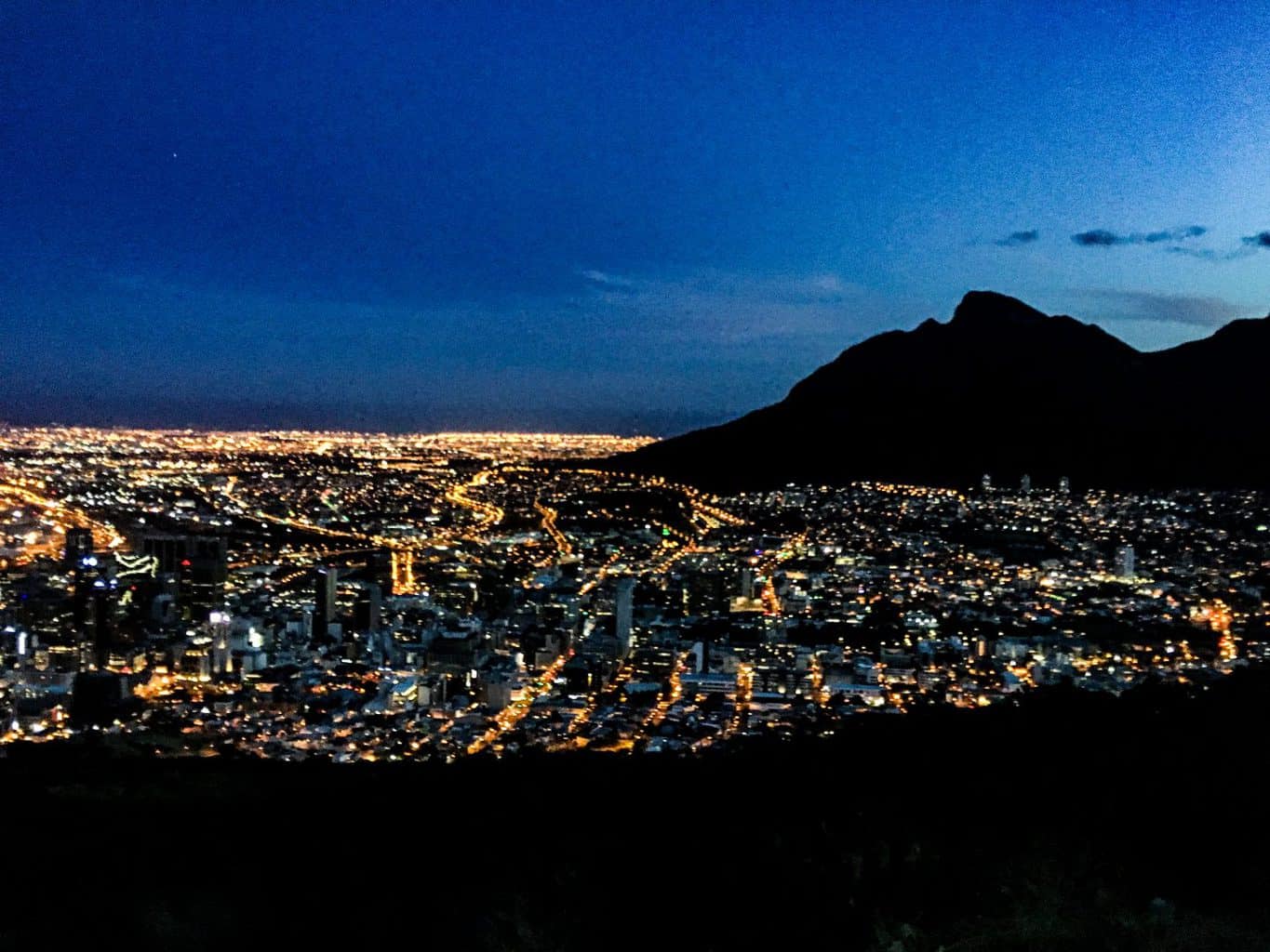 sunset in Cape Town