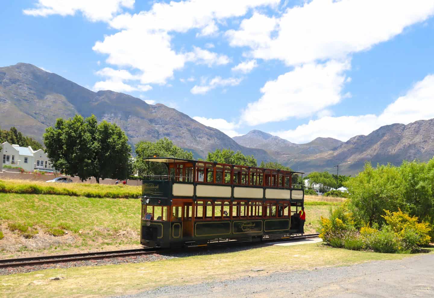 wine tram in Franschhoek