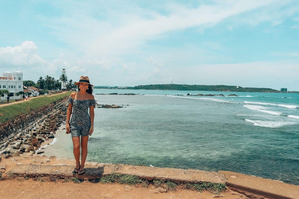 Enjoying the waterfront area of Galle, in Sri Lanka