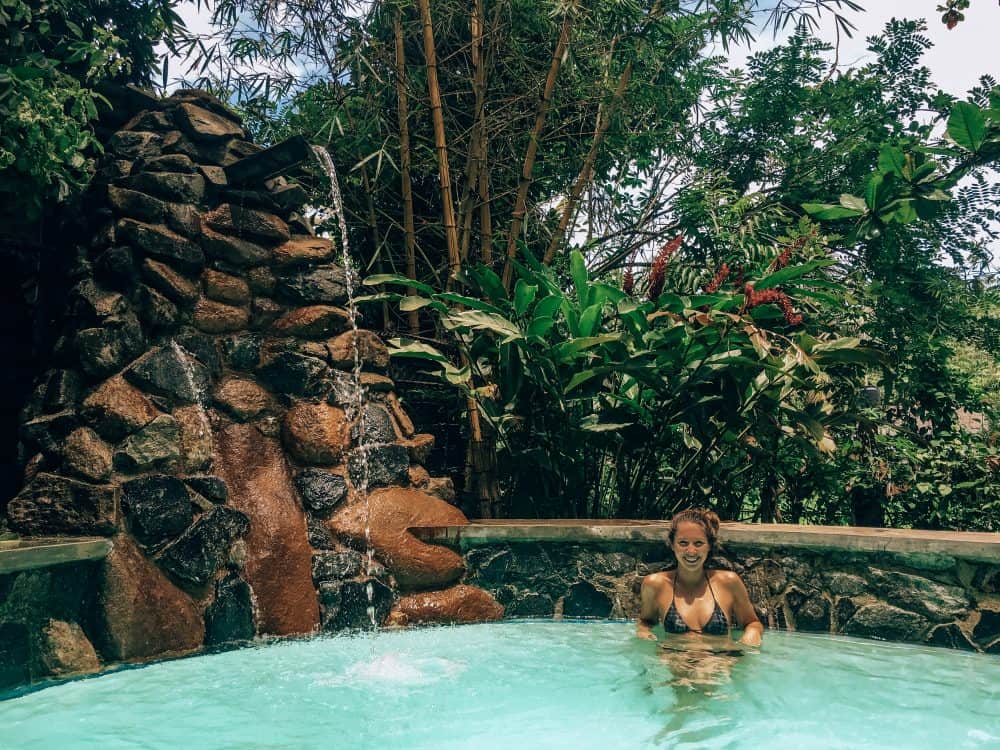 Enjoying the plunge pool at Manthally Cabanas