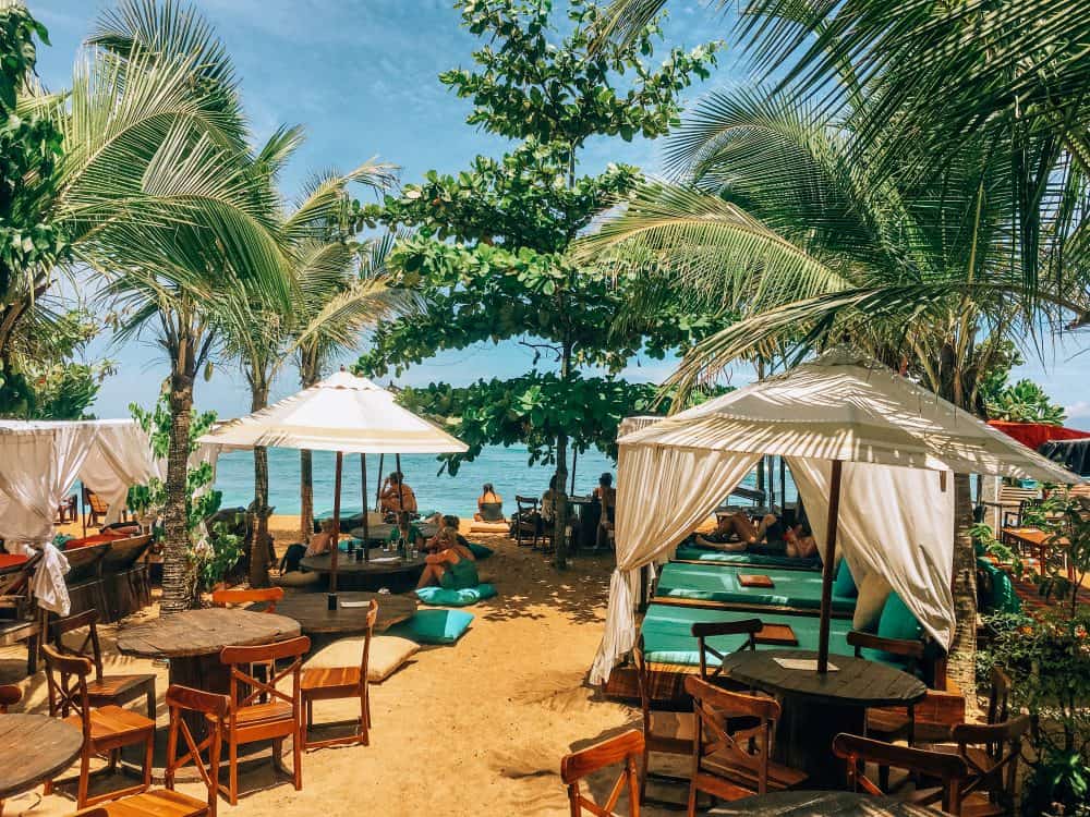 the beach club area at SHORE by Hoppa