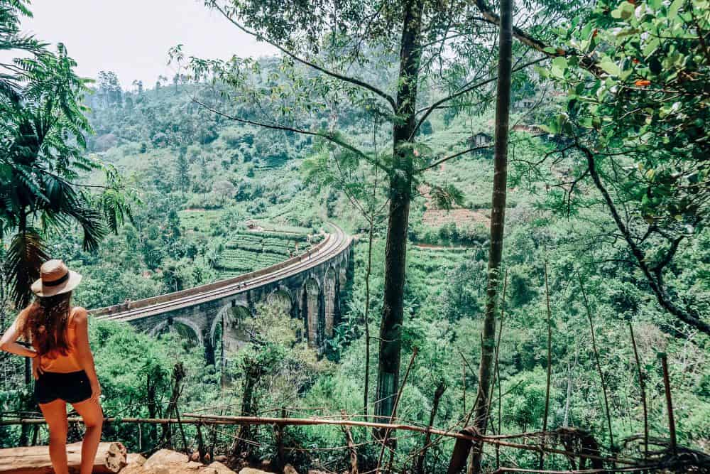 Looking out over Nine Arch Bridge in Ella