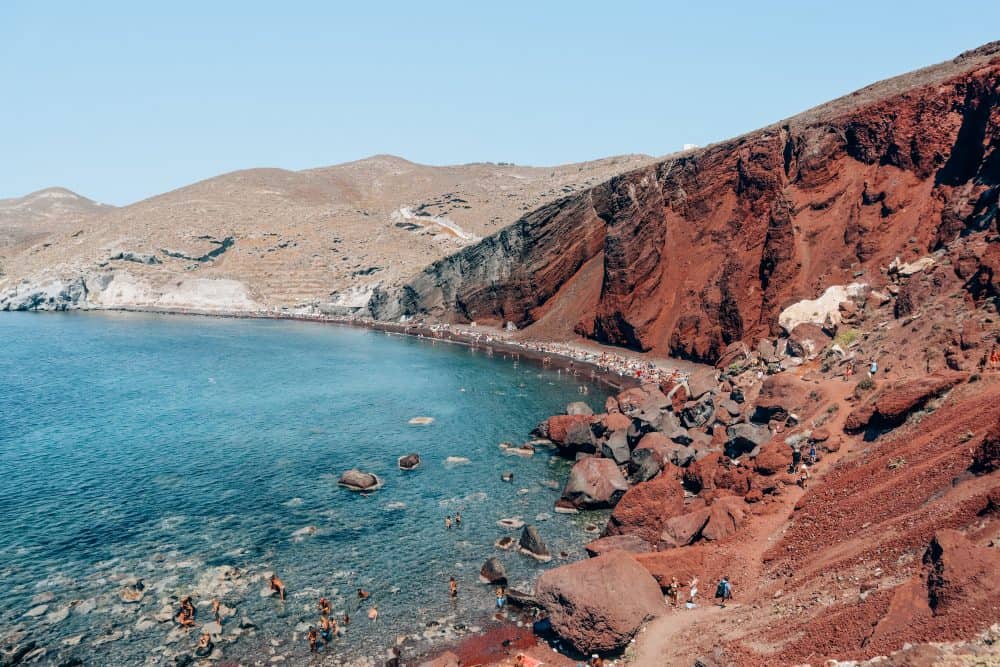 red beach Santorini