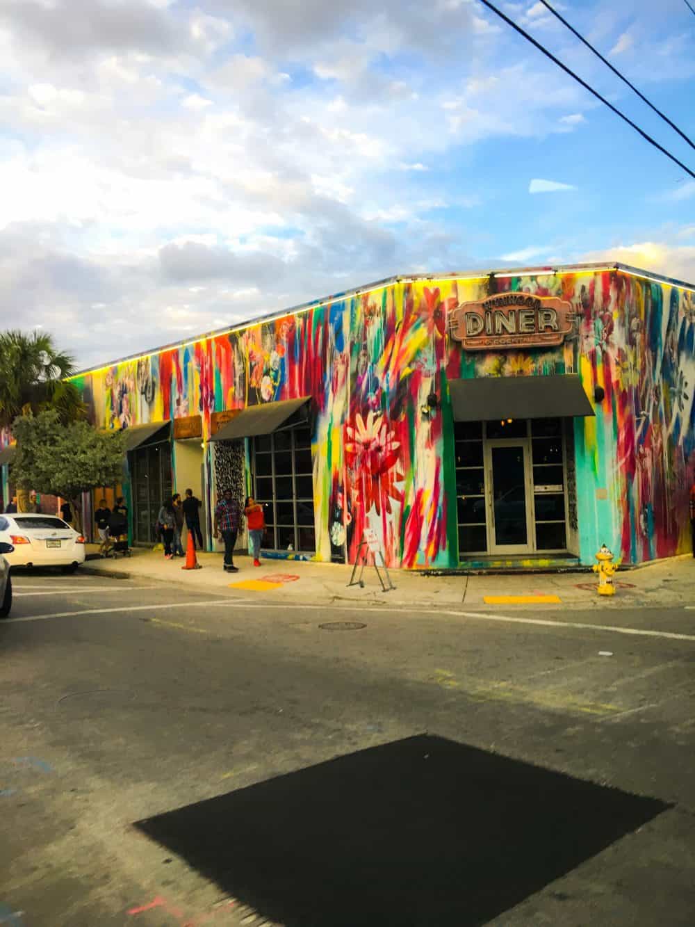 Colourful streets in Wynwood, Miami