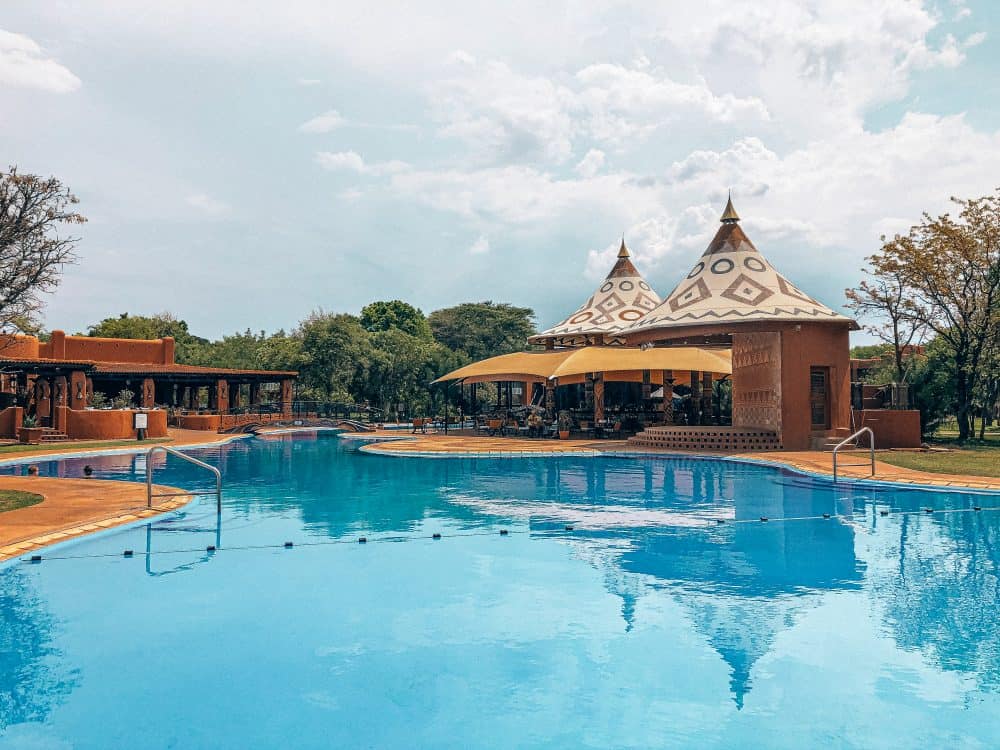 Pool area at the Avani Victoria Falls Resort