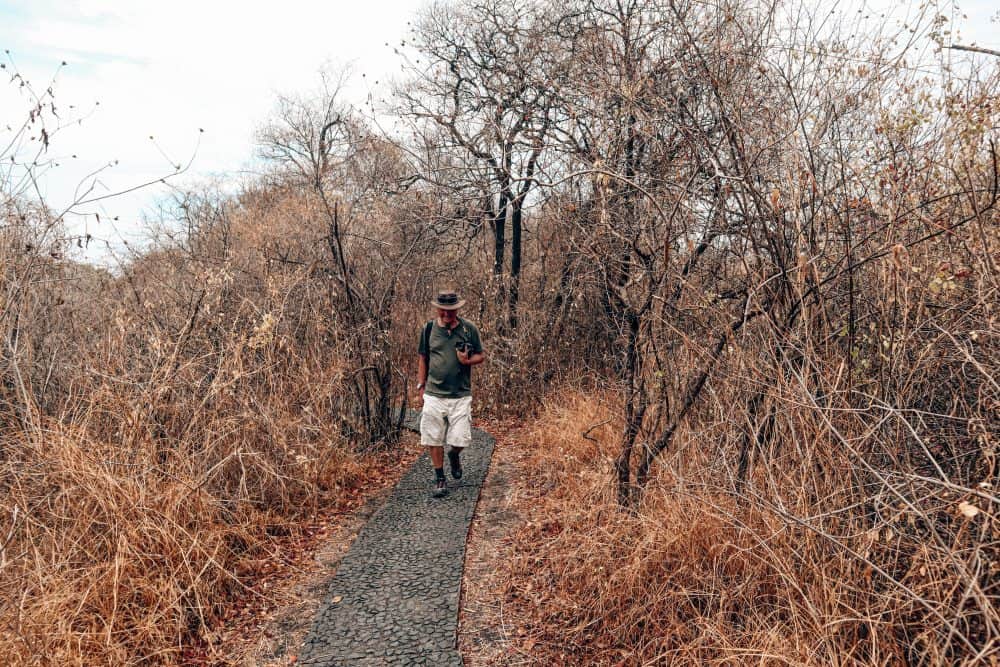 Drought in Zambia at the Victoria Falls