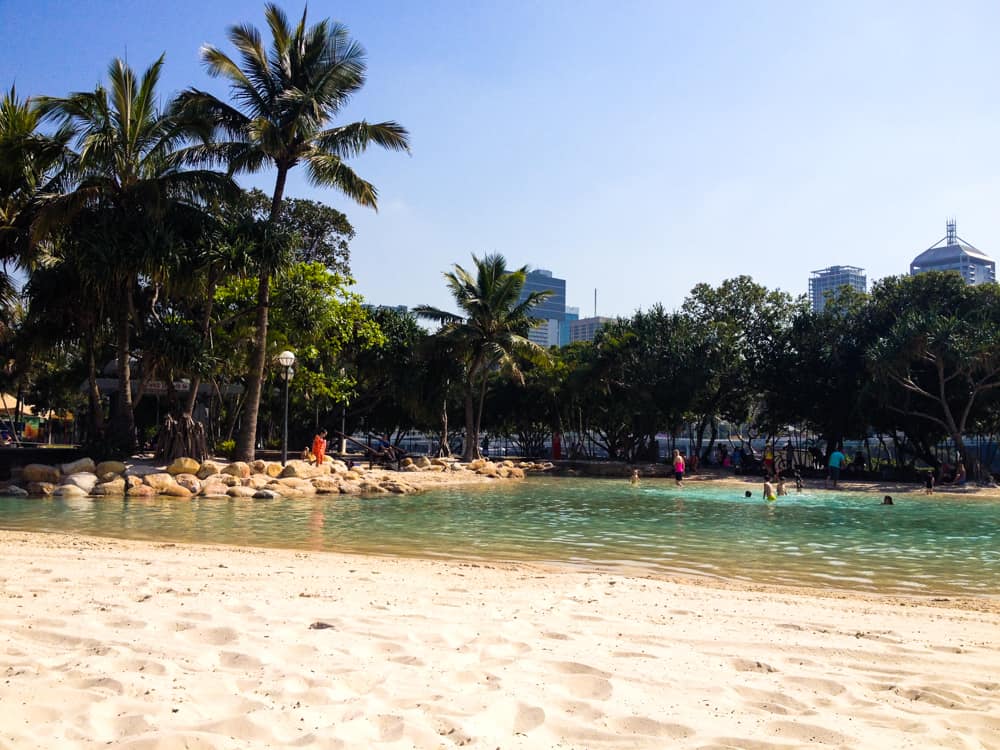 The city beach in Brisbane's South Bank