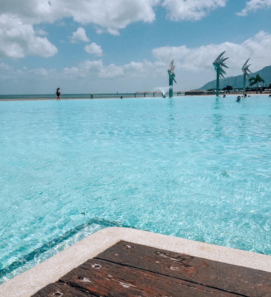 The Cairns Esplanade Lagoon, a must visit on an Australia East Coast road trip itinerary