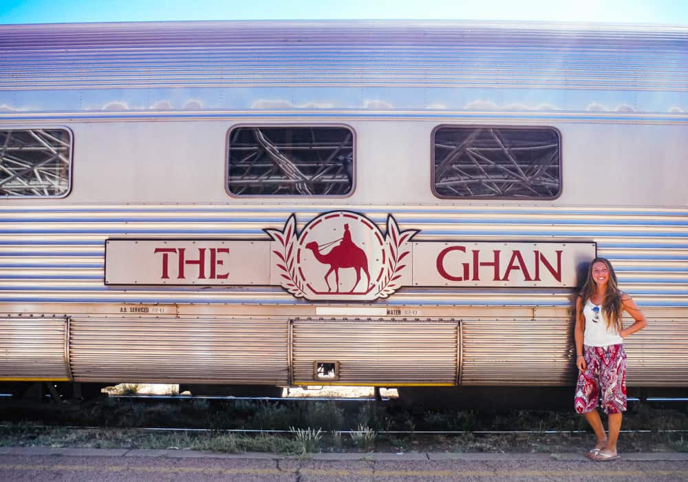 Solo traveller on the Ghan train