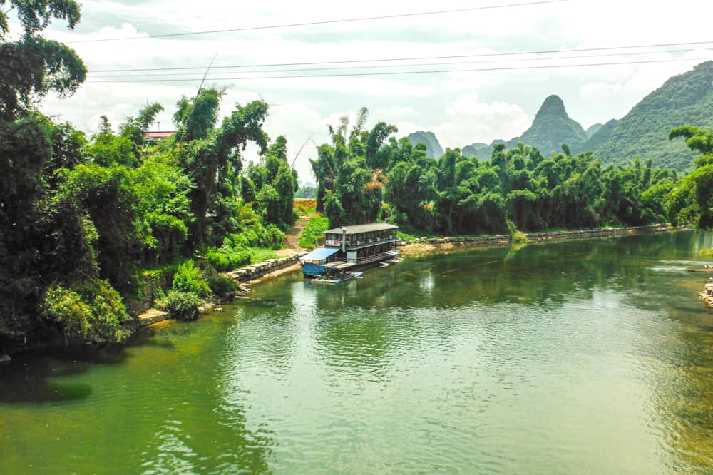 Exploring the Li River on bike