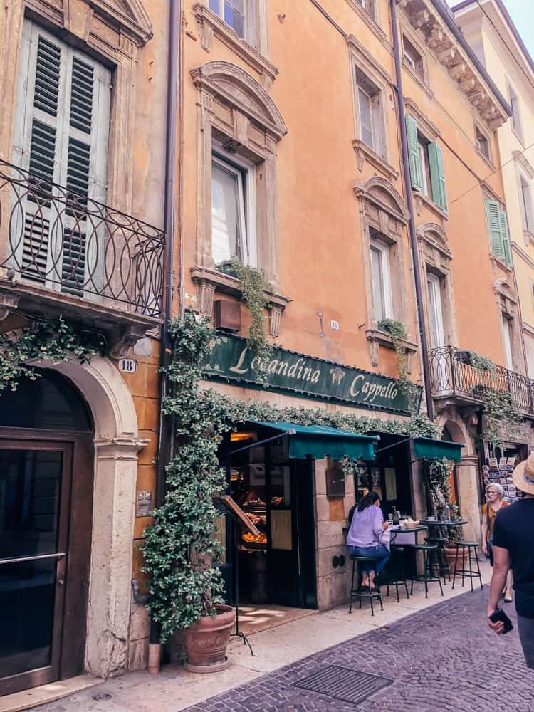 The quaint stores in the Centro Storico, Verona