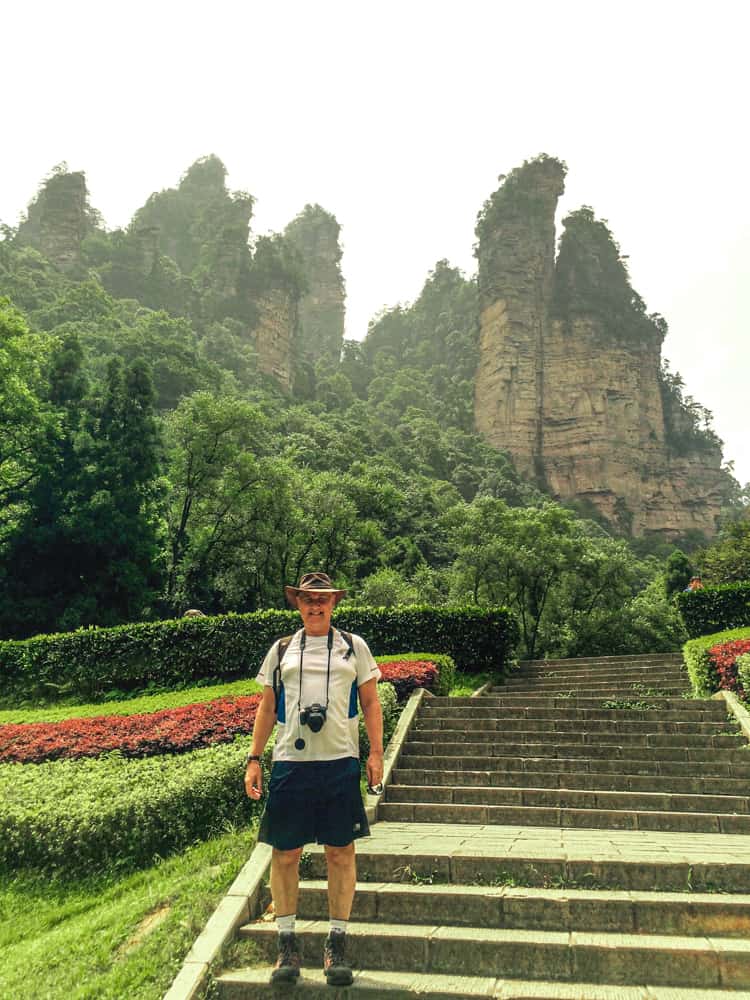 Hiking up Tianmen Mountain in China