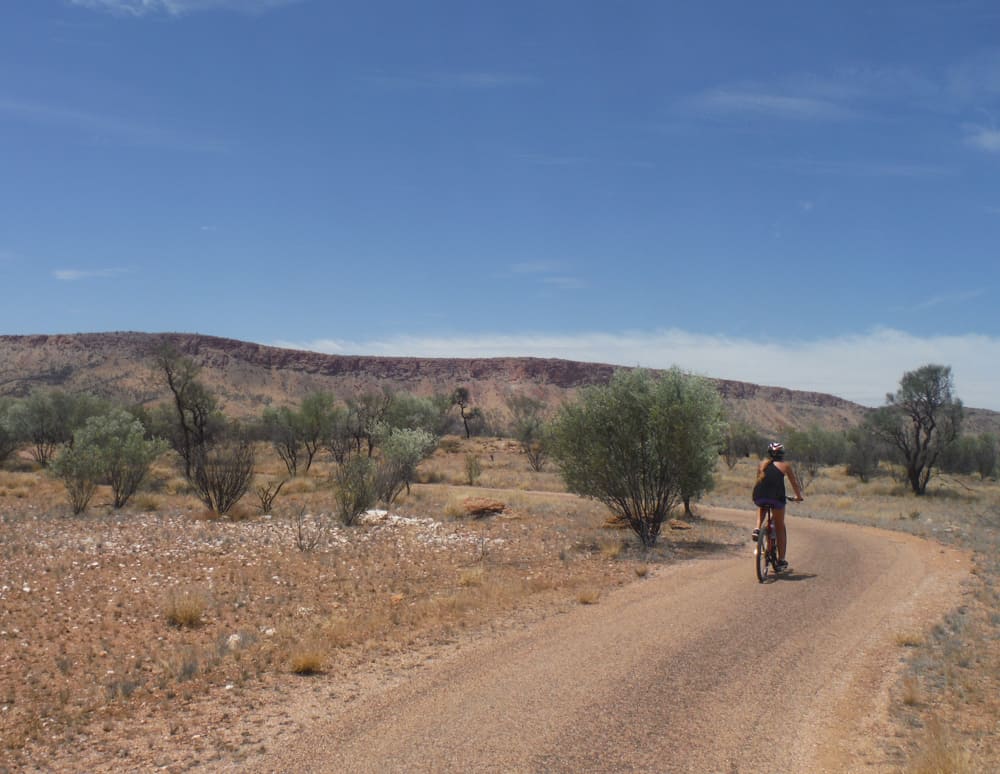 Cycling in the Simpson Desert in the Outback