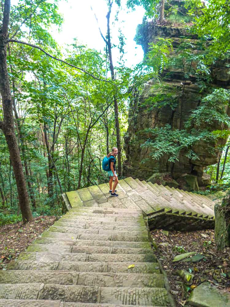 Hiking in Zhangjiajie National Park in China