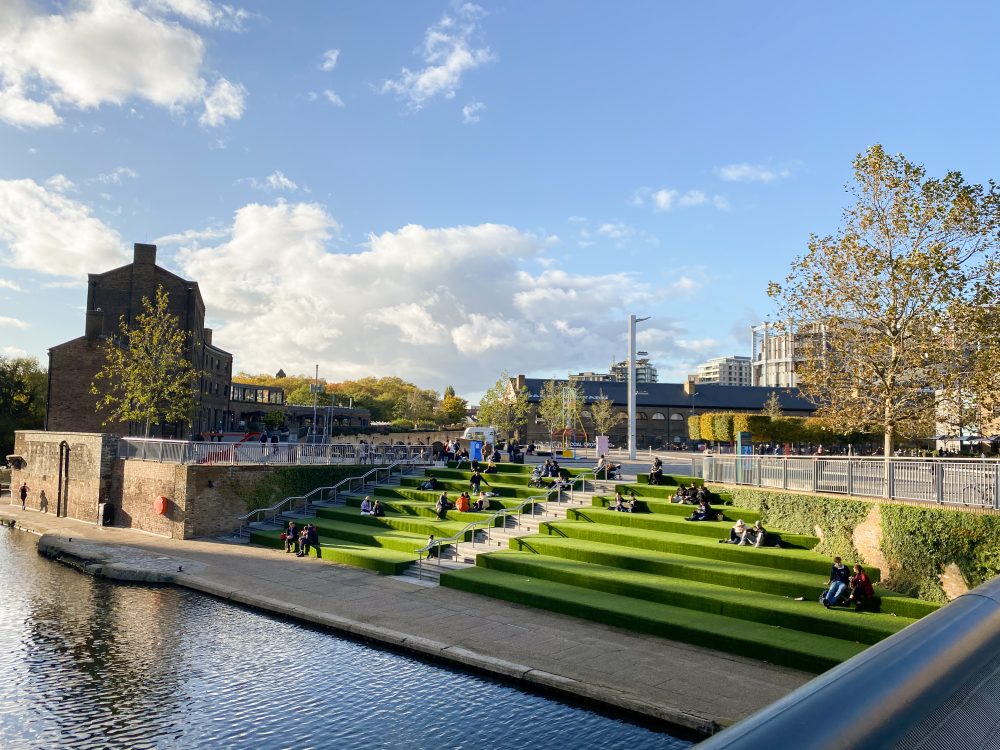 Outdoor seating areas in Kings Cross