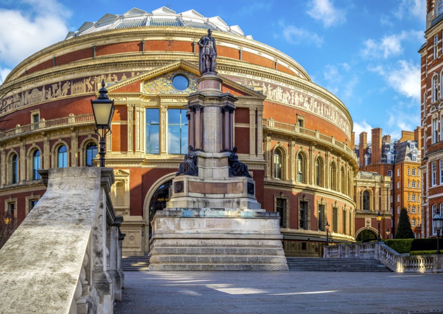 The beautiful exterior of the Royal Albert Hall