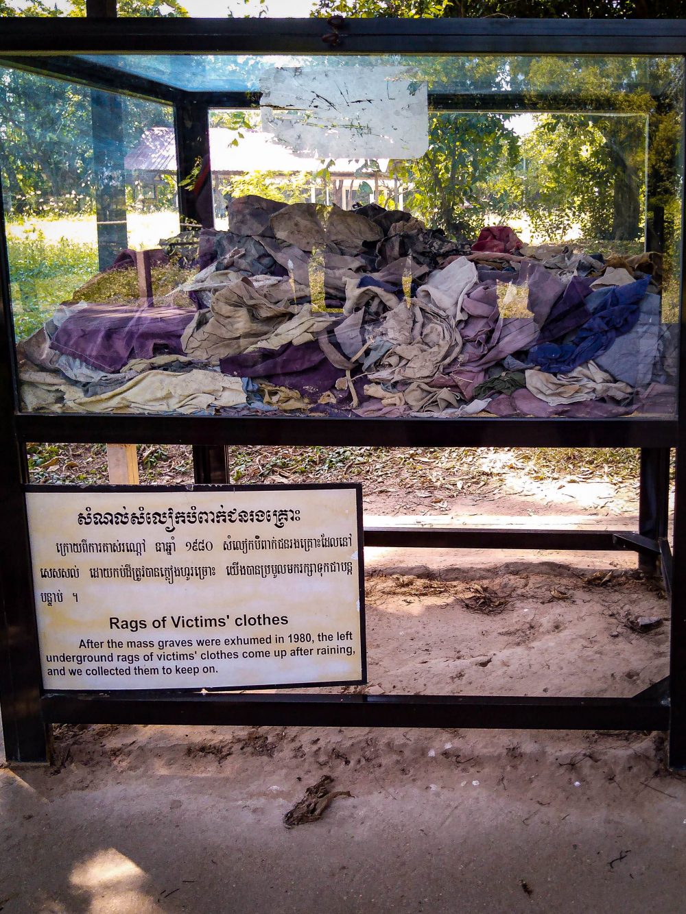 Clothes at the Choeung Ek Killing Fields