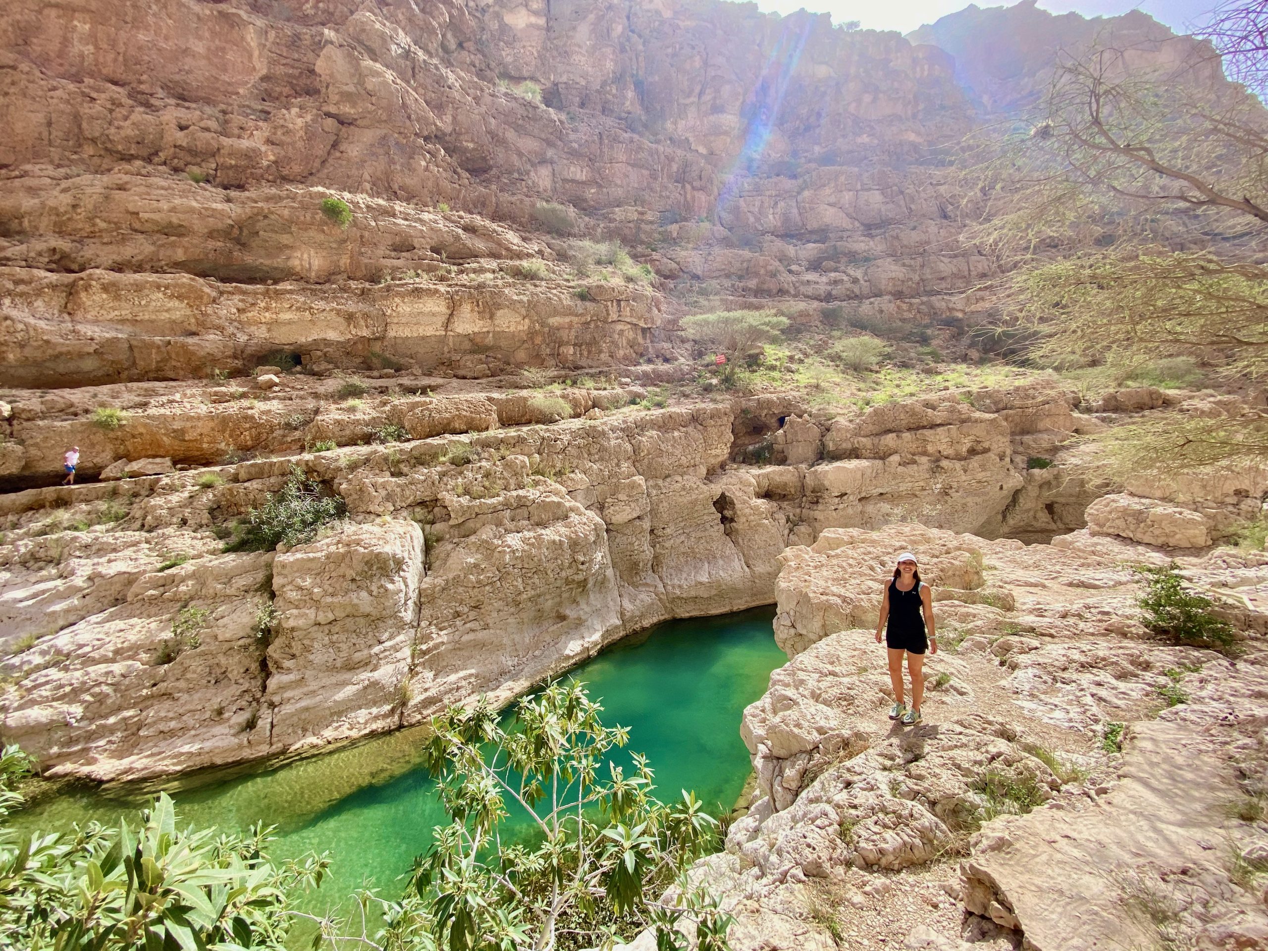 Wadi Shab, an azure gorge surrounded by canyon