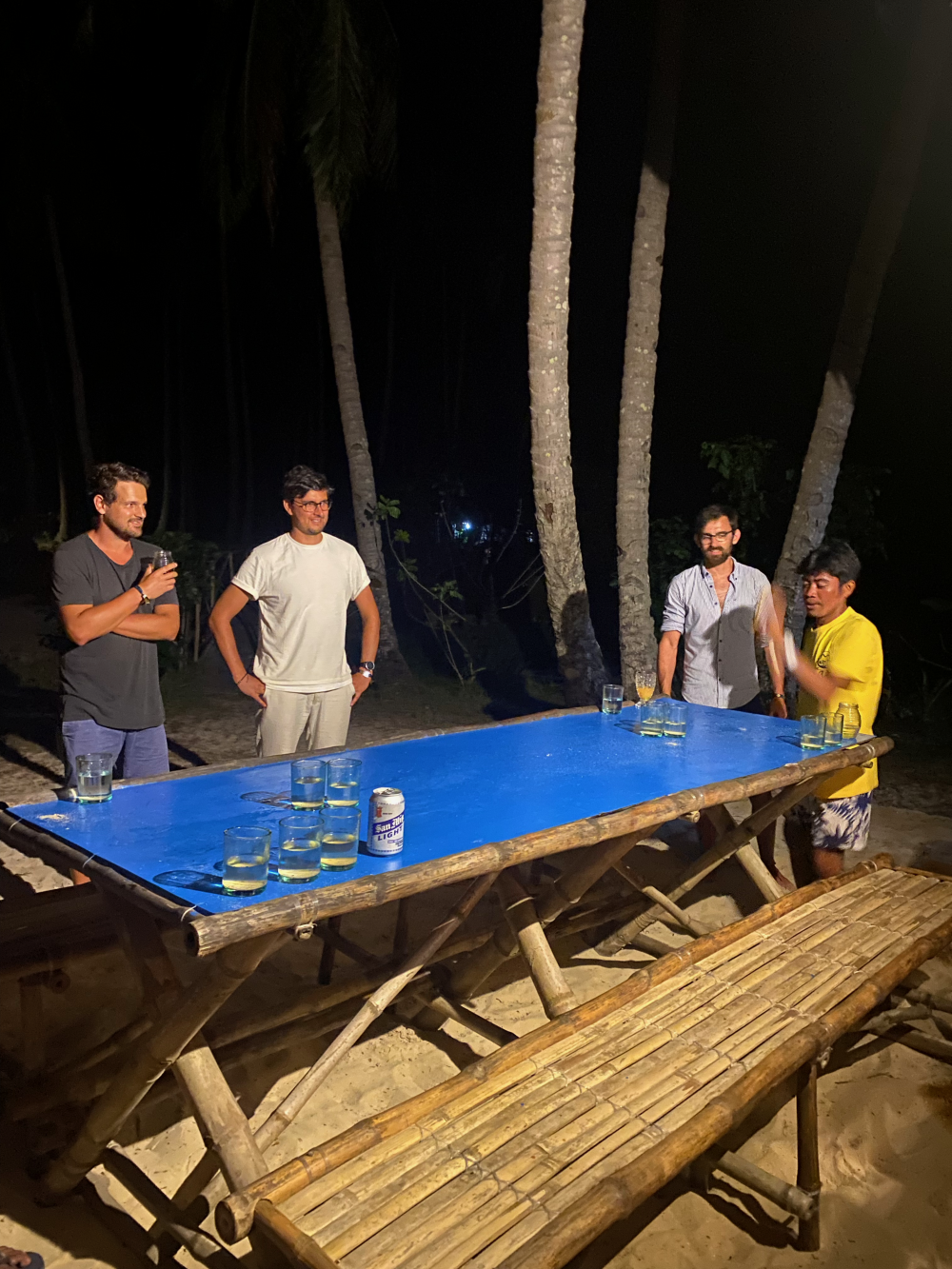 Drinking games in the evening at Tao Beach Farm