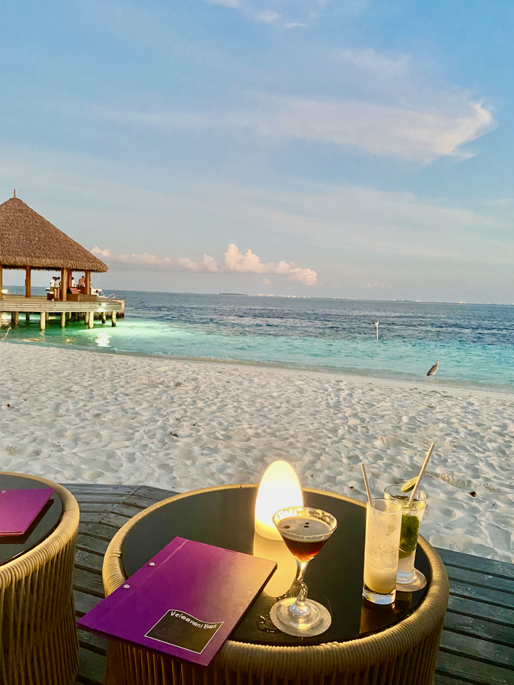 Sunset drinks at Dhawa Ihuru