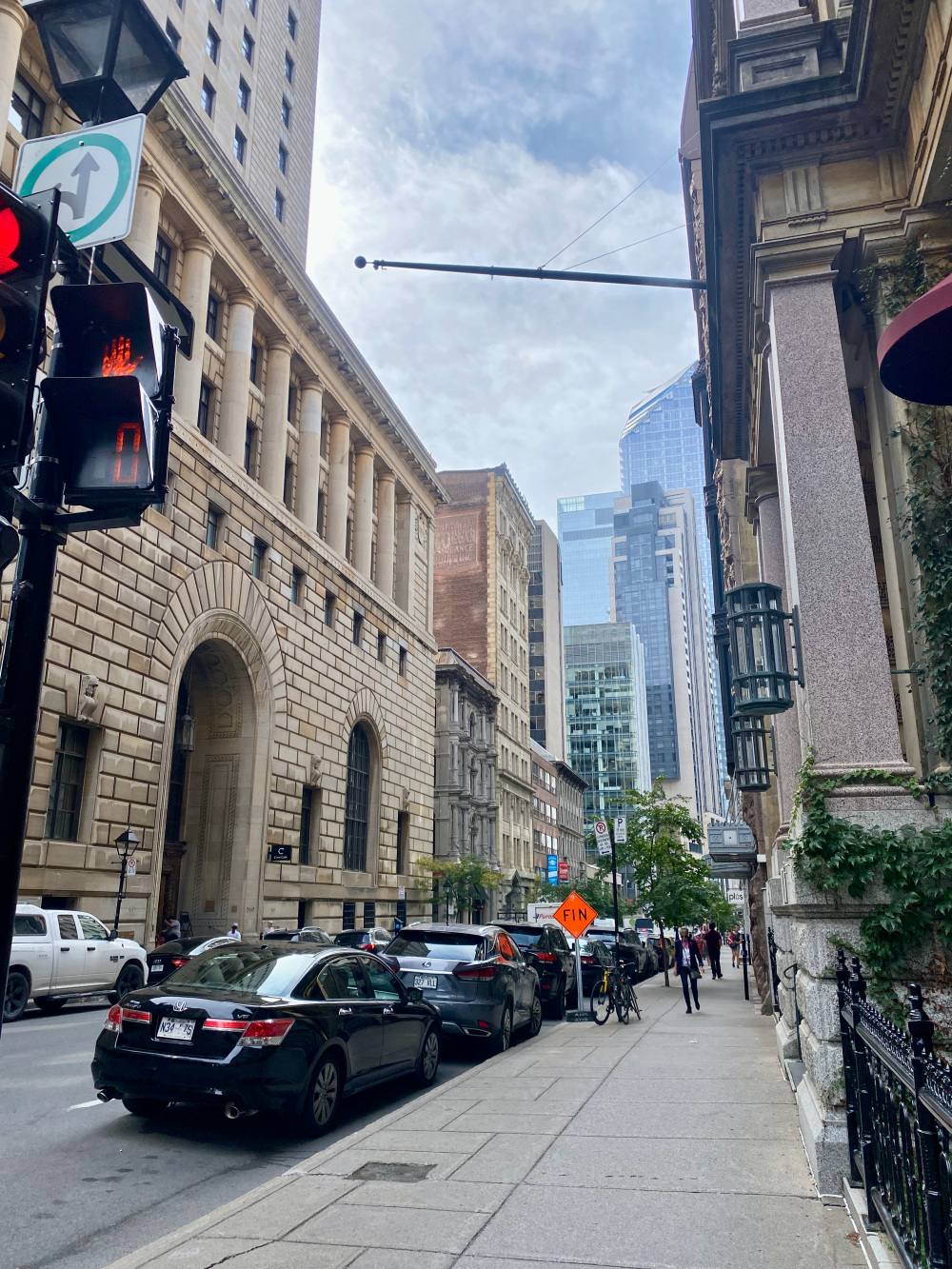 Big city streets in Montréal