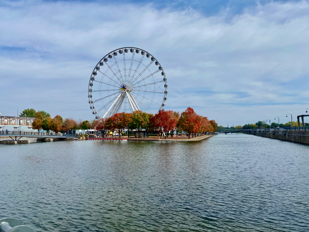 The observation wheel in the Old Port of Montréal