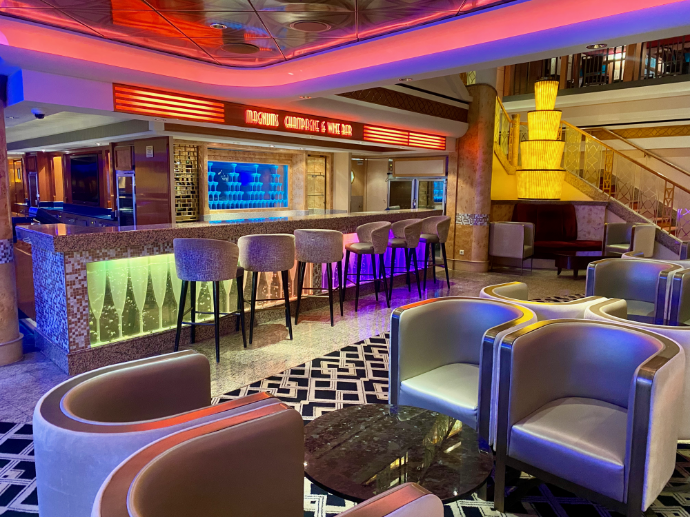One of the bars on the Norwegian Pearl