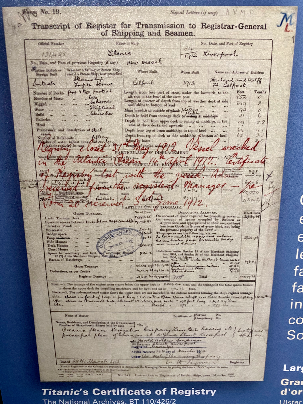 Some historic Titanic artifacts in the Maritime Museum