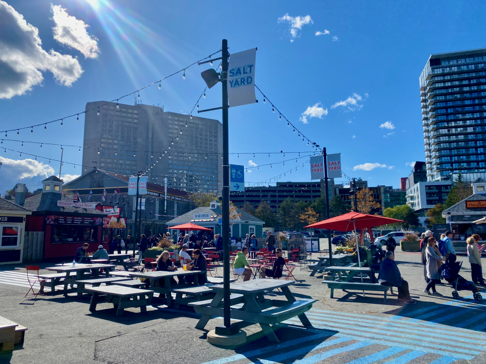 Bustling areas on Halifax's waterfront area