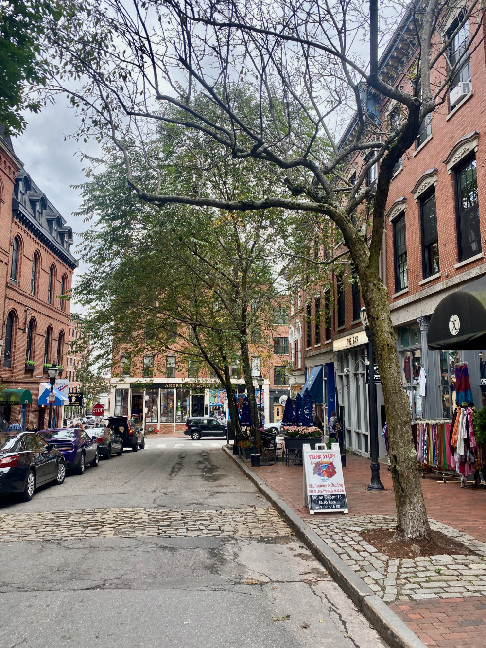 Some of the shopping streets in Portland, Maine
