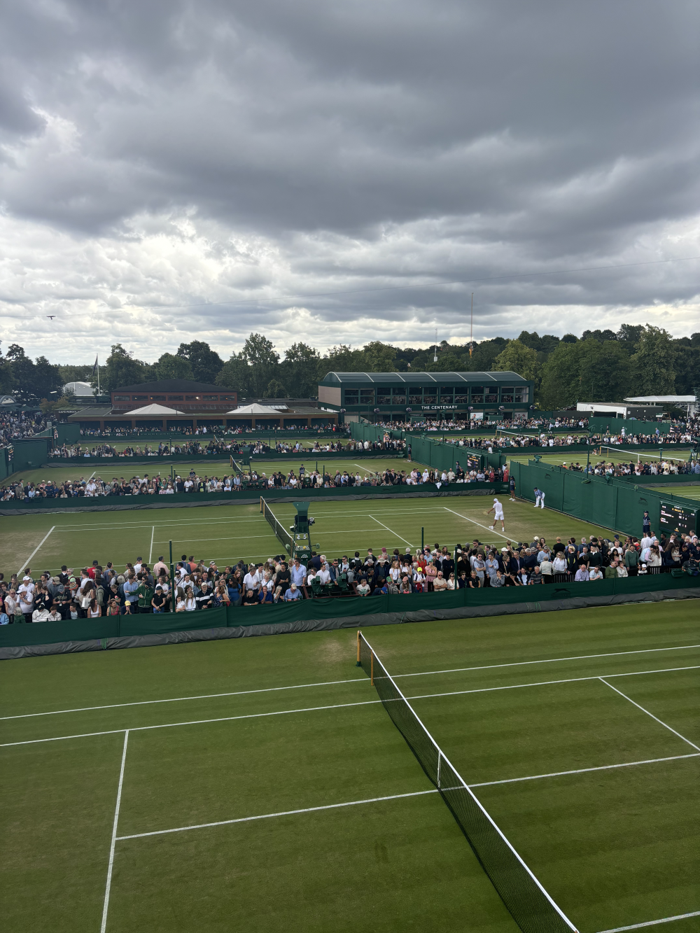 A view over the higher court numbers at Wimbledon