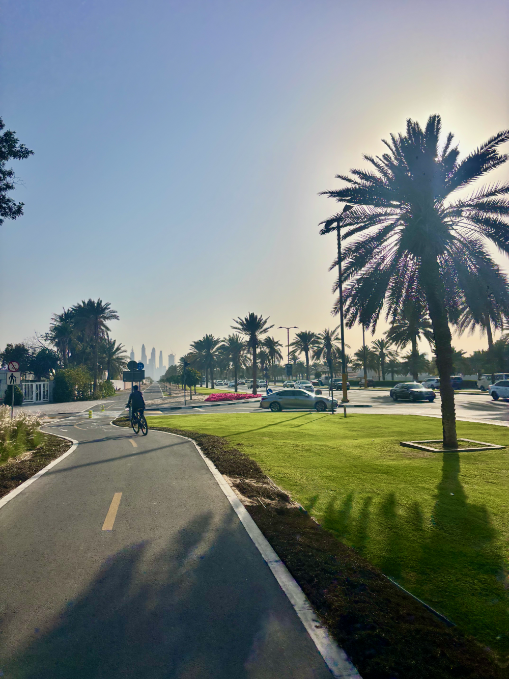 Cycling lanes in Dubai