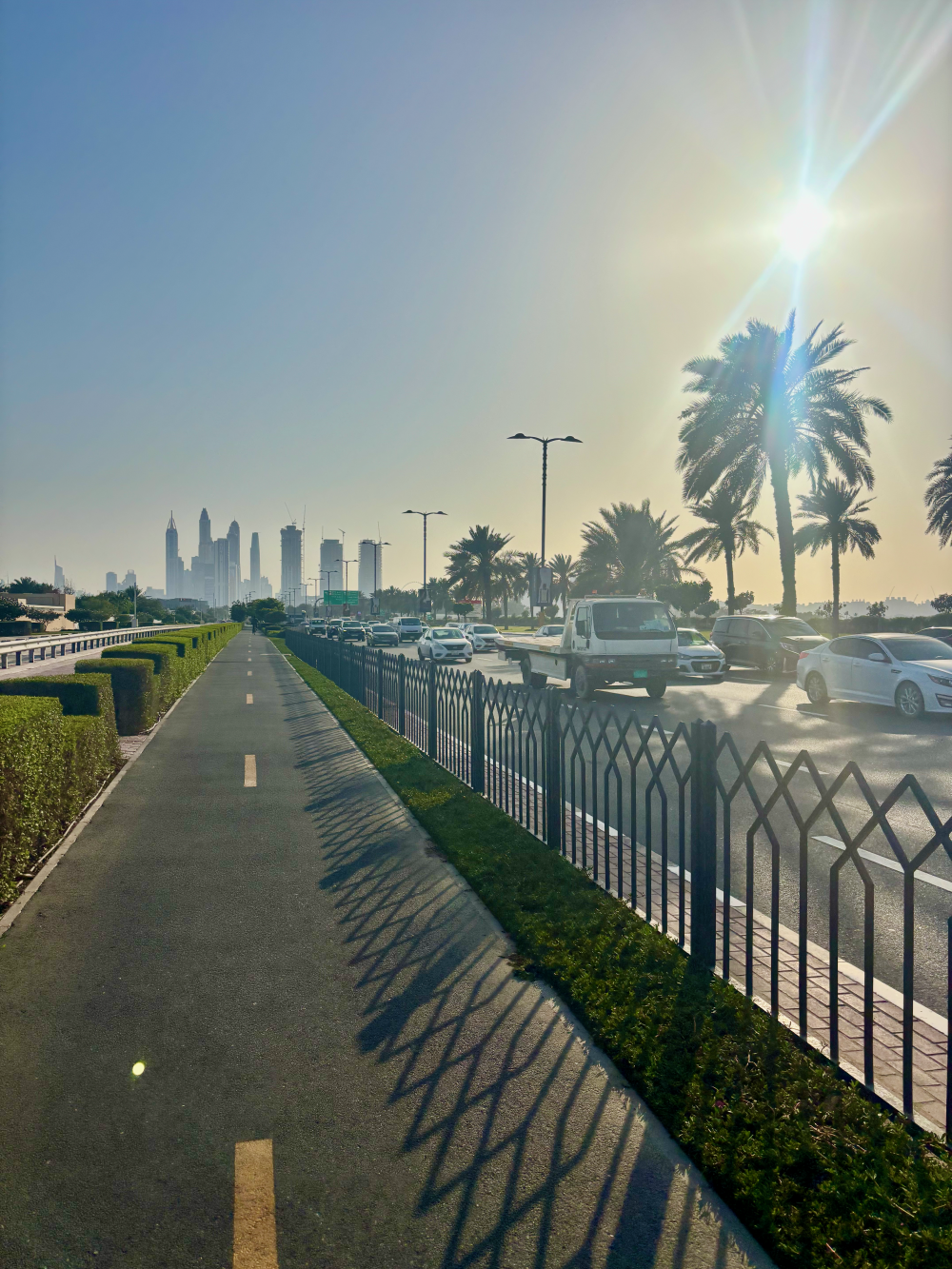Cycling lanes in Dubai