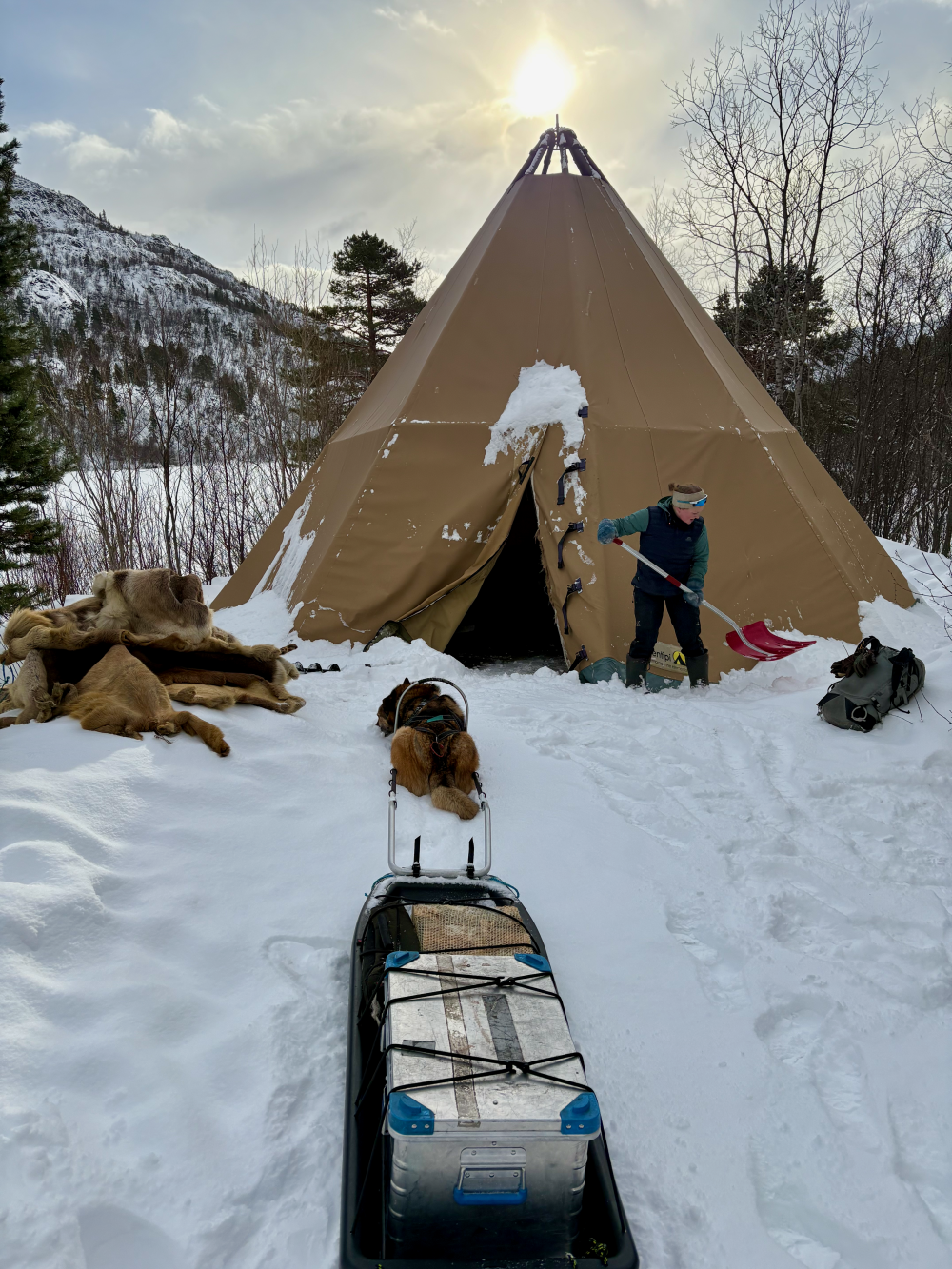 Snowshoeing and icefishing, two of the best activities to do on a winter arctic adventure in Alta, Norway