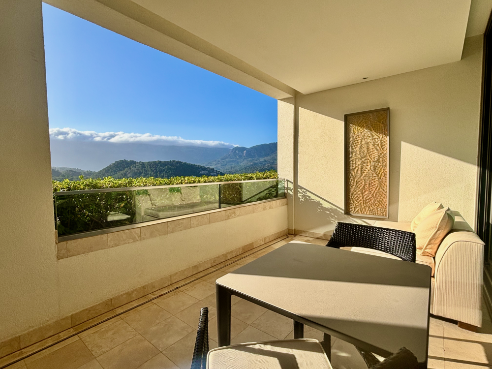 The incredible terrace of our Mountain Room at Jumeirah Mallorca