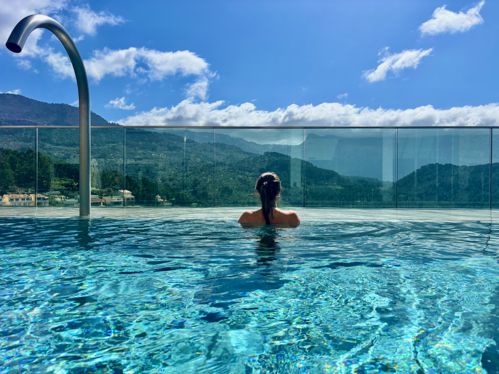 The stunning hydrotherapy pool in the Talise Spa at Jumeirah Mallorca