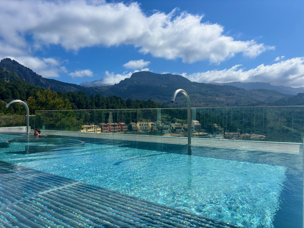 Enjoying the main pool area at Jumeirah Mallorca