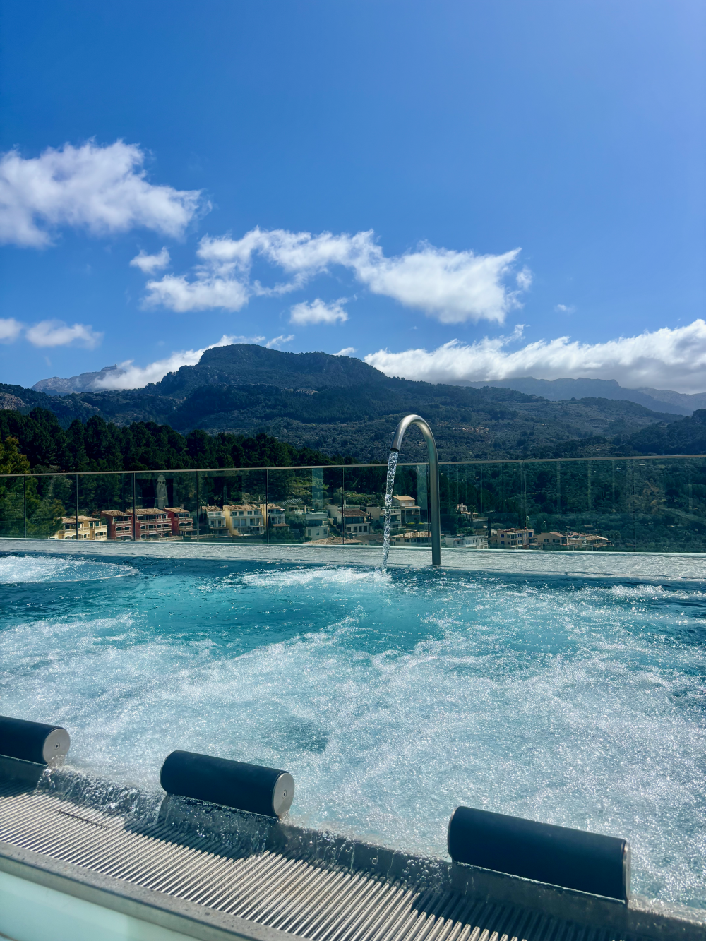 The stunning hydrotherapy pool in the Talise Spa at Jumeirah Mallorca